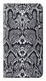 Samsung Galaxy A22 5G PU Leather Flip Case White Rattle Snake Skin