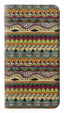 Google Pixel 5A 5G PU Leather Flip Case Aztec Boho Hippie Pattern