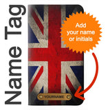 Samsung Galaxy S21 FE 5G PU Leather Flip Case Vintage British Flag with leather tag