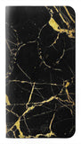 Google Pixel 6 Pro PU Leather Flip Case Gold Marble Graphic Printed