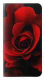 Samsung Galaxy A22 5G PU Leather Flip Case Red Rose