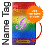 Samsung Galaxy A22 5G PU Leather Flip Case Rainbow Gay Pride Flag Device with leather tag