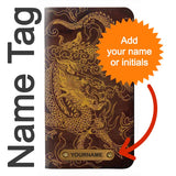Samsung Galaxy Flip3 5G PU Leather Flip Case Chinese Dragon with leather tag