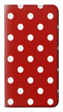 Samsung Galaxy S20 FE PU Leather Flip Case Red Polka Dots