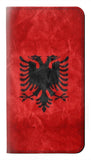 Samsung Galaxy Flip3 5G PU Leather Flip Case Albania Red Flag