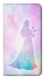 Samsung Galaxy A22 5G PU Leather Flip Case Princess Pastel Silhouette