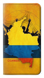 LG Velvet PU Leather Flip Case Colombia Football Flag