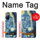 Samsung Galaxy S20 FE Hard Case Van Gogh Starry Nights with custom name
