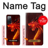 Samsung Galaxy S20 FE Hard Case Red Dragon with custom name