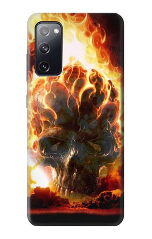 Samsung Galaxy S20 FE Hard Case Hell Fire Skull