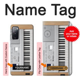 Samsung Galaxy S20 FE Hard Case Keyboard Digital Piano with custom name