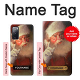 Samsung Galaxy S20 FE Hard Case Xmas Santa Claus with custom name