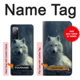 Samsung Galaxy S20 FE Hard Case White Wolf with custom name