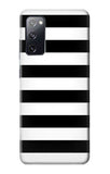 Samsung Galaxy S20 FE Hard Case Black and White Striped