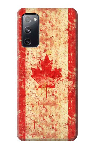 Samsung Galaxy S20 FE Hard Case Canada Flag Old Vintage