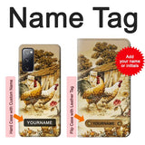 Samsung Galaxy S20 FE Hard Case French Country Chicken with custom name