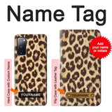 Samsung Galaxy S20 FE Hard Case Leopard Pattern Graphic Printed with custom name