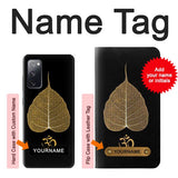 Samsung Galaxy S20 FE Hard Case Gold Leaf Buddhist Om Symbol with custom name