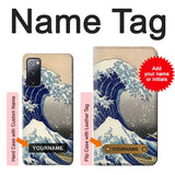 Samsung Galaxy S20 FE Hard Case Katsushika Hokusai The Great Wave off Kanagawa with custom name