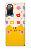 Samsung Galaxy S20 FE Hard Case Cute Cat Pattern