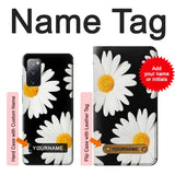 Samsung Galaxy S20 FE Hard Case Daisy flower with custom name