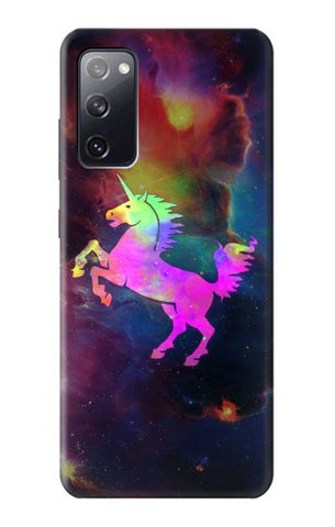 Samsung Galaxy S20 FE Hard Case Rainbow Unicorn Nebula Space