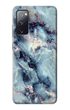 Samsung Galaxy S20 FE Hard Case Blue Marble Texture