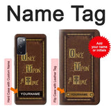 Samsung Galaxy S20 FE Hard Case Once Upon a Time Book Cover with custom name