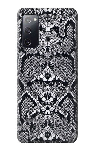 Samsung Galaxy S20 FE Hard Case White Rattle Snake Skin