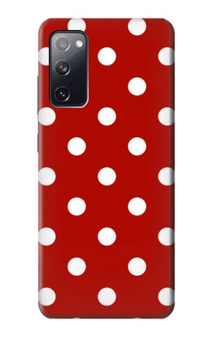 Samsung Galaxy S20 FE Hard Case Red Polka Dots