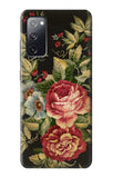Samsung Galaxy S20 FE Hard Case Vintage Antique Roses