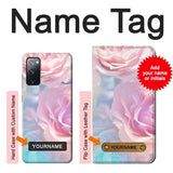 Samsung Galaxy S20 FE Hard Case Vintage Pastel Flowers with custom name