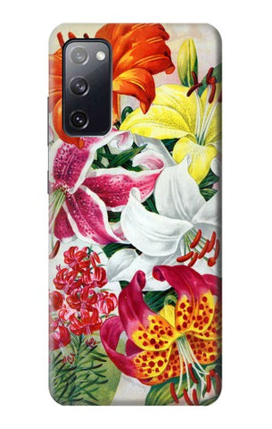 Samsung Galaxy S20 FE Hard Case Retro Art Flowers