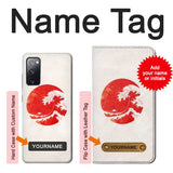 Samsung Galaxy S20 FE Hard Case Waves Japan Flag with custom name