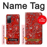 Samsung Galaxy S20 FE Hard Case Red Bandana with custom name