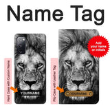 Samsung Galaxy S20 FE Hard Case Lion Face with custom name