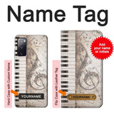 Samsung Galaxy S20 FE Hard Case Music Note with custom name