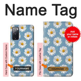 Samsung Galaxy S20 FE Hard Case Floral Daisy with custom name