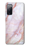 Samsung Galaxy S20 FE Hard Case Soft Pink Marble Graphic Print