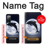 Samsung Galaxy S20 FE Hard Case Dolphin Moon Night with custom name
