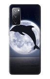 Samsung Galaxy S20 FE Hard Case Dolphin Moon Night
