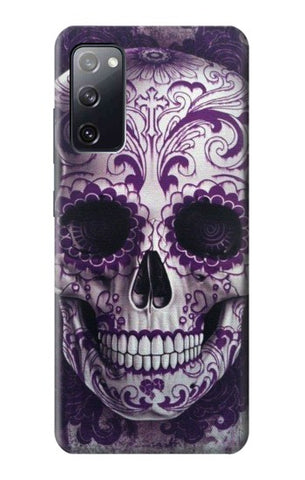 Samsung Galaxy S20 FE Hard Case Purple Sugar Skull