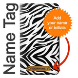 iPhone 13 Pro Max PU Leather Flip Case Zebra Skin Texture with leather tag