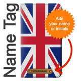 LG Velvet PU Leather Flip Case Flag of The United Kingdom with leather tag