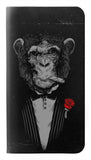 Motorola Moto G Play (2021) PU Leather Flip Case Funny Monkey God Father