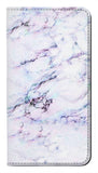 LG Velvet PU Leather Flip Case Seamless Pink Marble