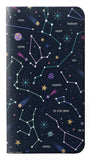 Samsung Galaxy M22 PU Leather Flip Case Star Map Zodiac Constellations