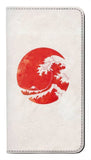 LG Velvet PU Leather Flip Case Waves Japan Flag