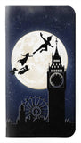 Samsung Galaxy S21 5G PU Leather Flip Case Peter Pan Fly Fullmoon Night