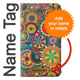 Samsung Galaxy Flip3 5G PU Leather Flip Case Colorful Pattern with leather tag